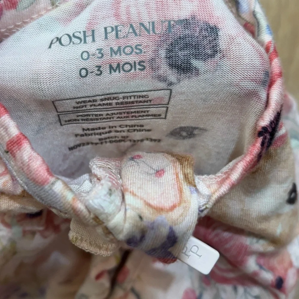 Posh Peanut Ruffle Floral Bunny Onesie